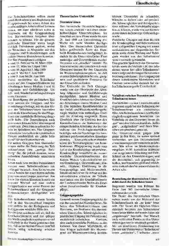 Vorschauseite 3: Wiedereingliederungskurs für Krankenschwestern
