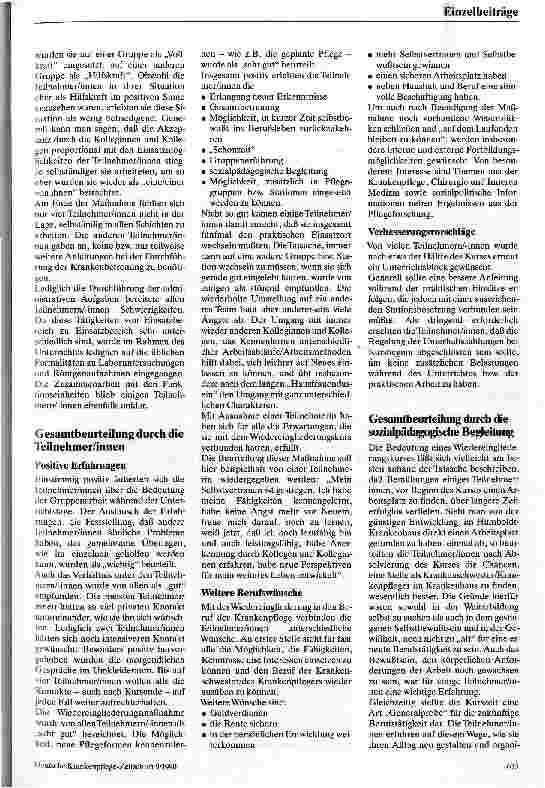 Vorschauseite 5: Wiedereingliederungskurs für Krankenschwestern