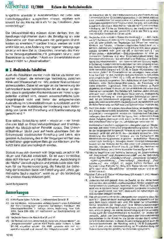 Vorschauseite 5: 5 Jahre KMK-Papier - einige Bemerkungen zum Stand und zu den Perspektiven der Reform der Hochschulmedizin