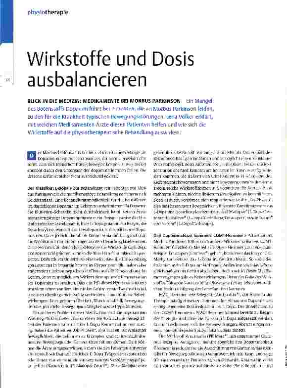Vorschauseite 1: Wirkstoffe und Dosis ausbalancieren