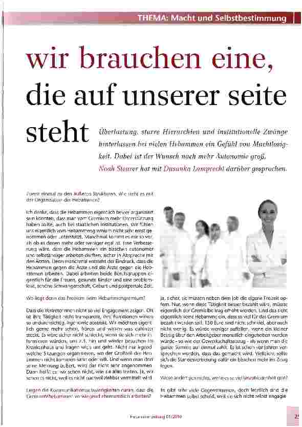 Vorschauseite 1: wir brauchen eine, die auf unserer seite steht