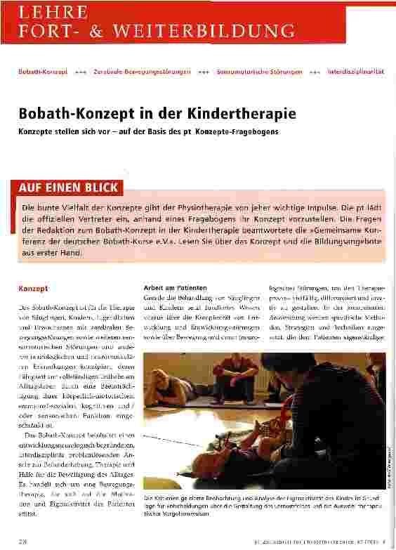 Vorschauseite 1: Bobath-Konzept in der Kindertherapie