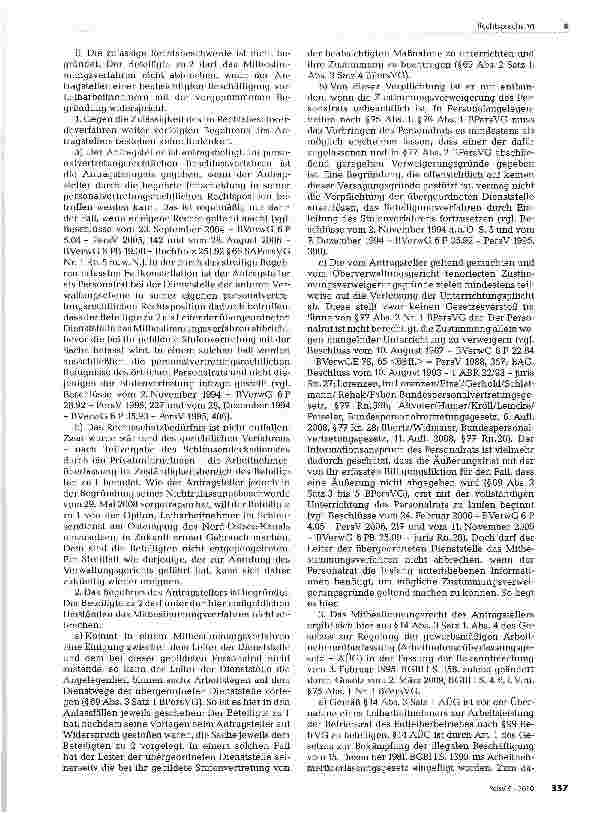 Vorschauseite 2: Mitbestimmung des Personalrats bei der Übernahme von Leiharbeitnehmern zur Arbeitsleistung in der Dienststelle