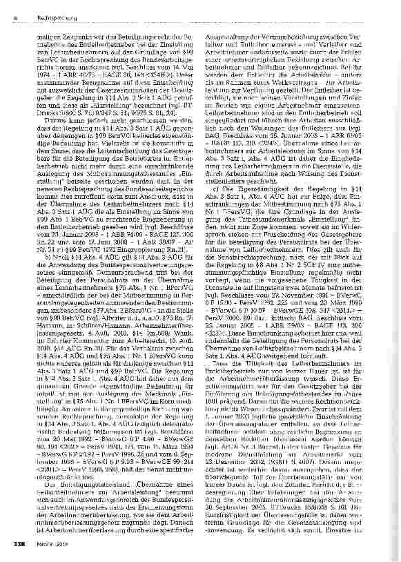 Vorschauseite 3: Mitbestimmung des Personalrats bei der Übernahme von Leiharbeitnehmern zur Arbeitsleistung in der Dienststelle