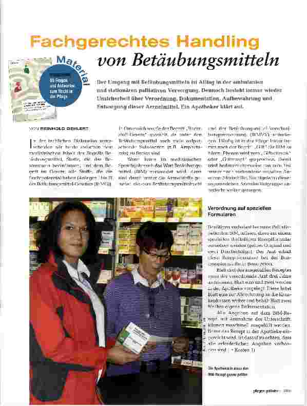 Vorschauseite 1: Fachgerechtes Handling von Betäubungsmitteln