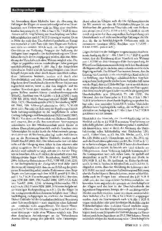 Vorschauseite 4: Unterhaltszahlungen eines ALG-II-Empfängers; Absetzung vom Einkommen; keine Pflicht zur Abänderung des UnterhaltstiteLs