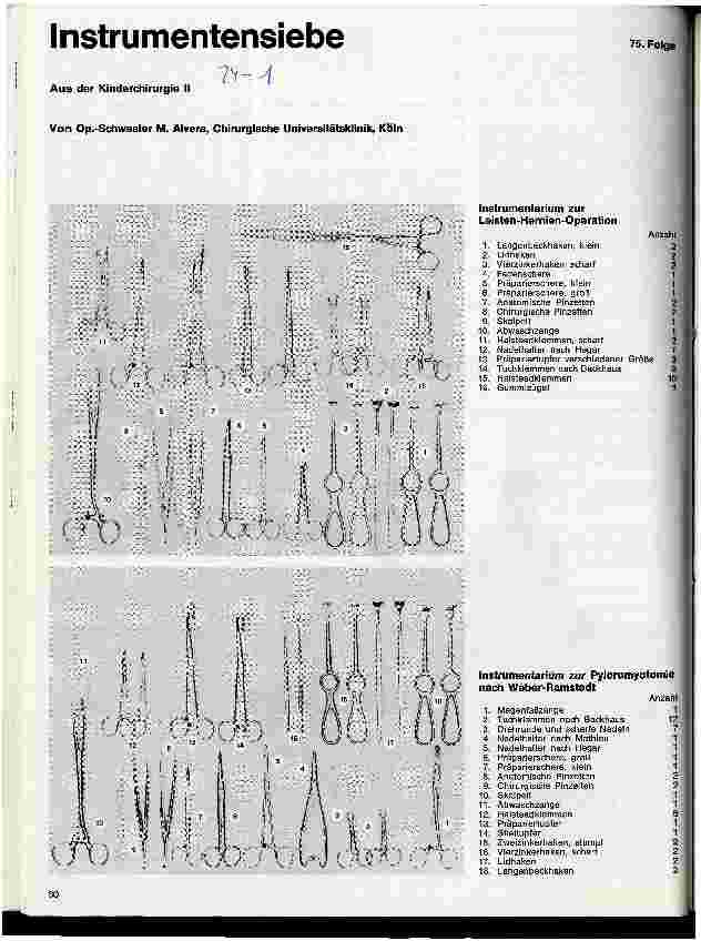 Vorschauseite 1: Instrumentensiebe Aus der Kinderchirurgie II 75. Folge