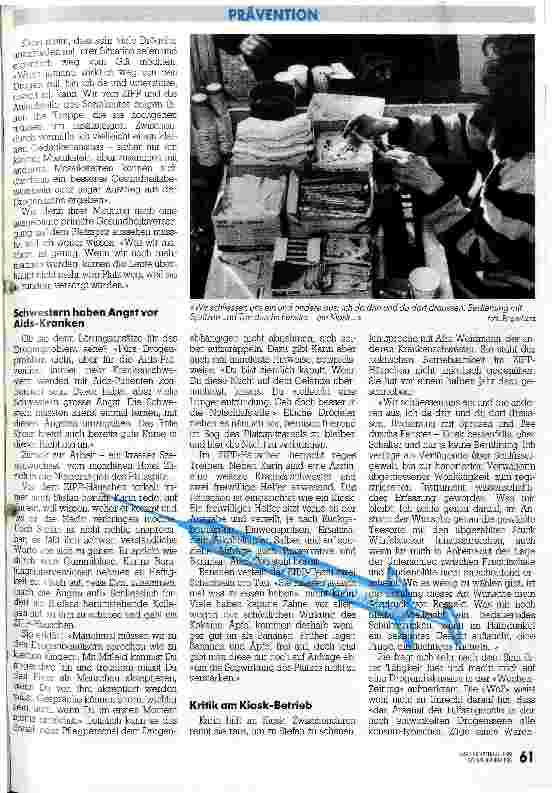 Vorschauseite 4: Für viele Drögeler bin ich Vertrauensperson Unterwegs mit Schwester Karin Dawes in der Züricher Drogenhölle