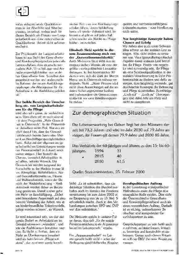 Vorschauseite 3: Die neue Regierung: was sagt sie zur Pflege?