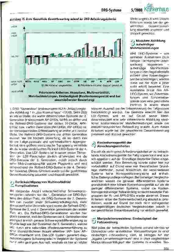 Vorschauseite 6: Vergleichende Betrachtung und Auswahl eines Patientenklassifikationssystems auf der Grundlage der Diagnosis Related Groups (II)