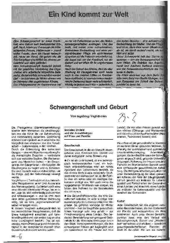 Vorschauseite 1: Schwangerschaft und Geburt
