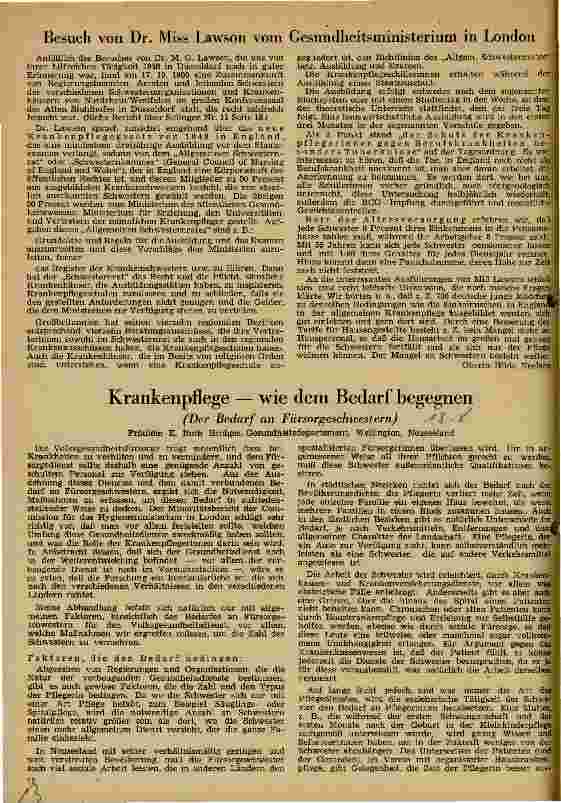 Vorschauseite 1: Krankenpflege - wie dem Bedarf begegnen