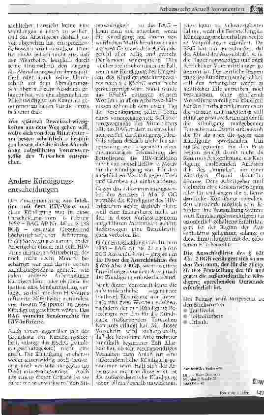 Vorschauseite 3: Neuere Rechtsprechung des Bundesarbeitsgerichts - Teil 6