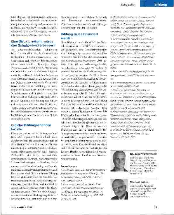 Vorschauseite 3: Integration durch Bildung - Politik ist in der Verantwortung