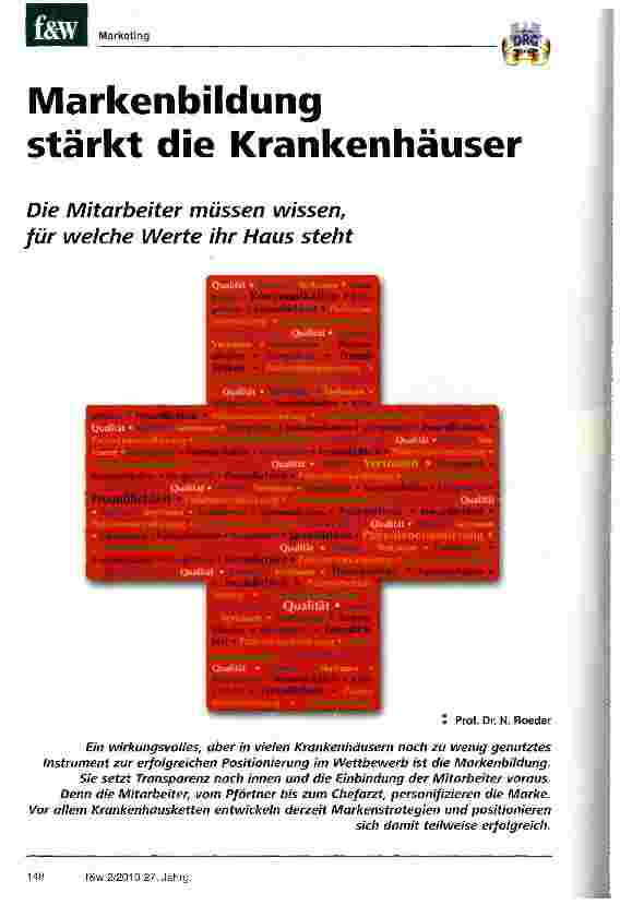 Vorschauseite 1: Markenbildung stärkt die Krankenhäuser