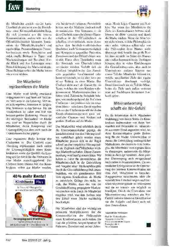 Vorschauseite 4: Markenbildung stärkt die Krankenhäuser