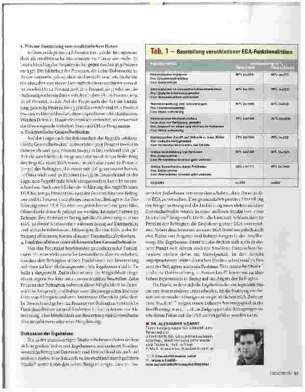 Vorschauseite 2: Die elektronische Gesundheitsakte aus Bürgersicht