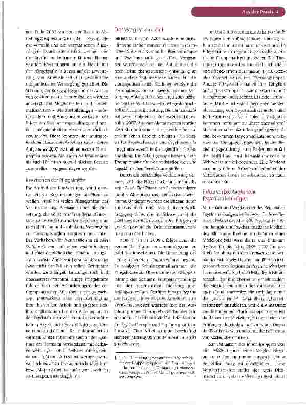 Vorschauseite 2: Regionales Psychiatriebudget