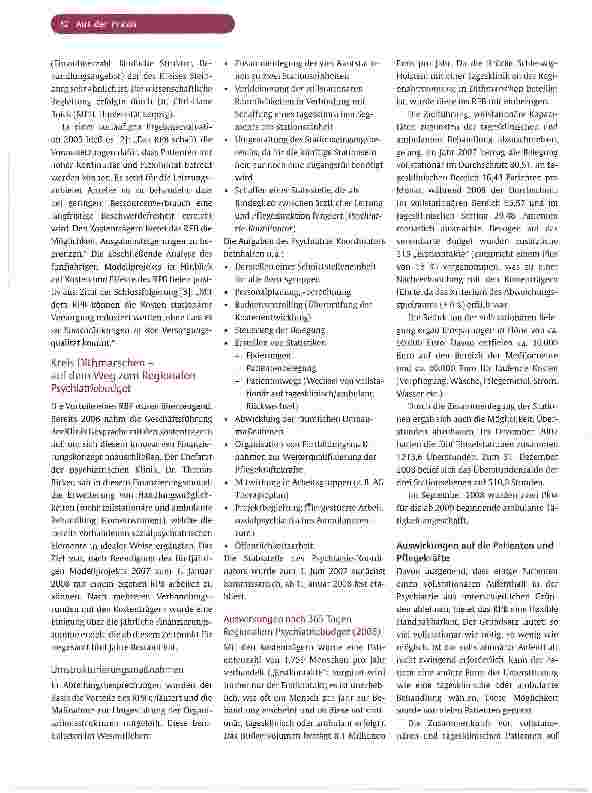 Vorschauseite 3: Regionales Psychiatriebudget