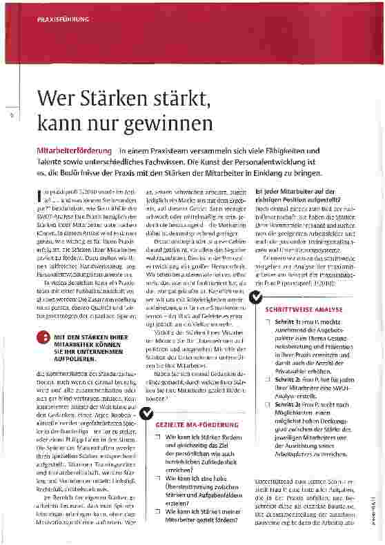 Vorschauseite 1: Wer Stärken stärkt, kann nur gewinnen