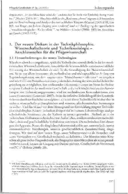 Vorschauseite 5: Pflege und Technik — eine kritische Analyse