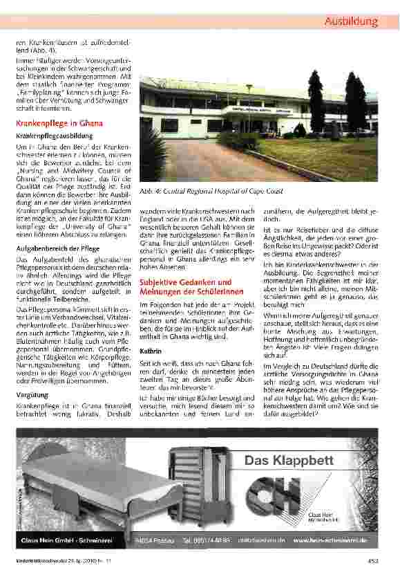 Vorschauseite 4: Lernort Ghana: Interkulturelle Pflegekompetenz in der Praxis erfahren