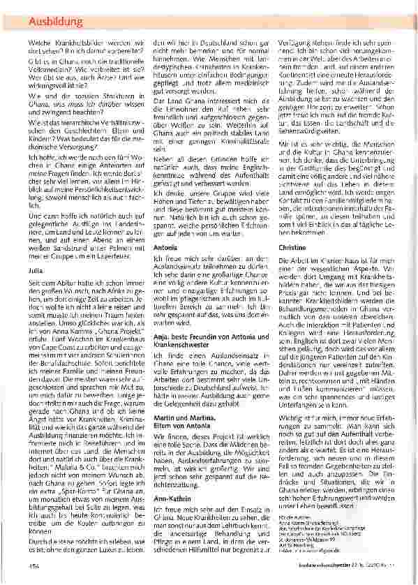 Vorschauseite 5: Lernort Ghana: Interkulturelle Pflegekompetenz in der Praxis erfahren