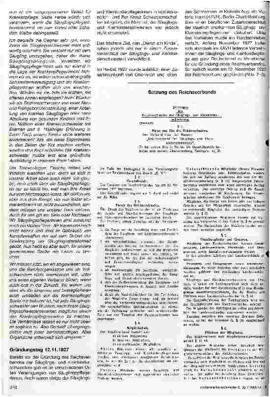 Vorschauseite 2: Der Reichsverband der Säuglingsund Kleinkinderkrankenschwester