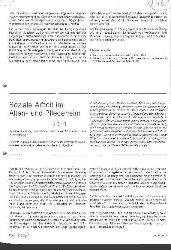 Vorschauseite 4: Möglichkeiten der Reduzierung von Konflikten bei organisatorischen Neuregelungen im Heim
