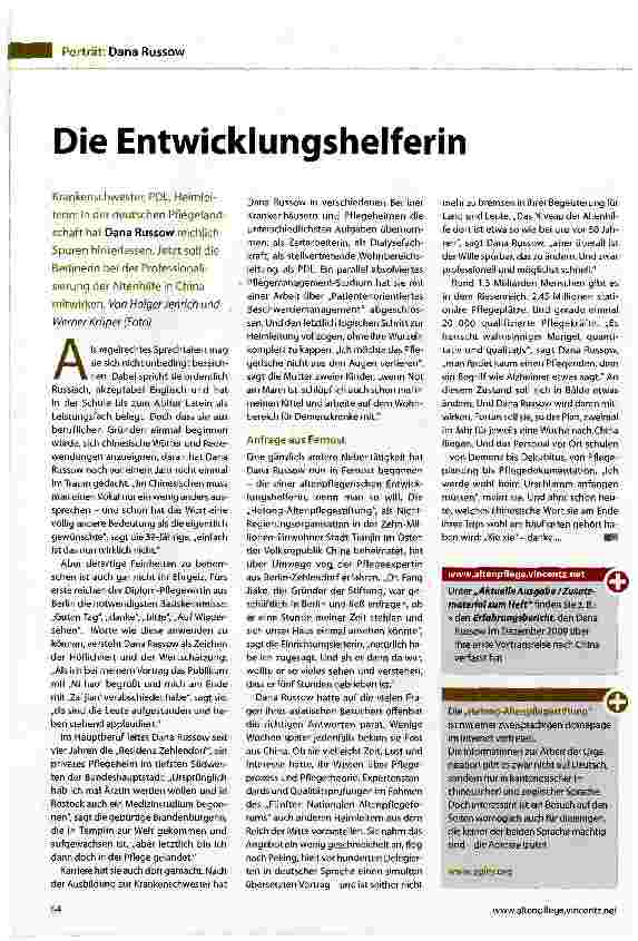 Vorschauseite 1: Die Entwicklungshelferin