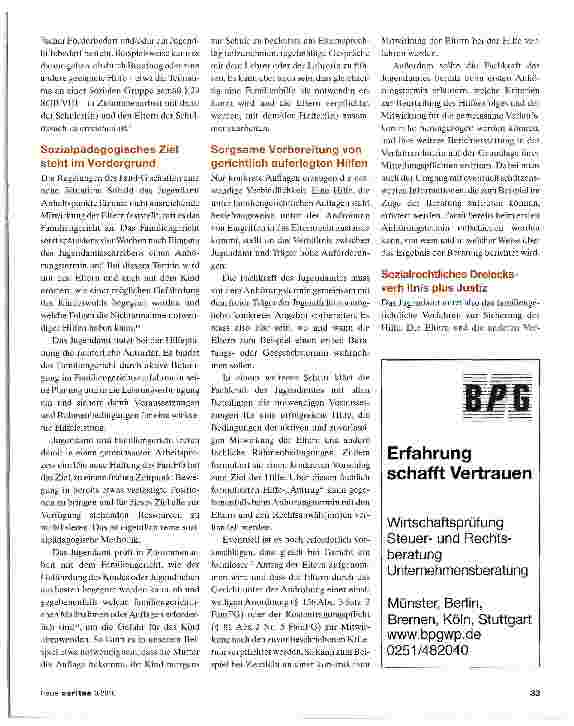 Vorschauseite 4: Neues Gesetz fordert die Träger