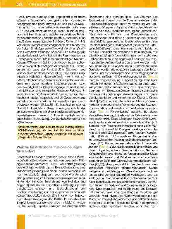 Vorschauseite 4: Perioperative Flüssigkeitsund Volumentherapie bei Kindern