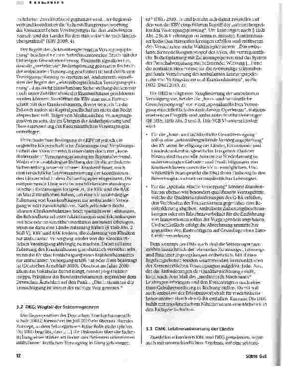 Vorschauseite 3: Sicherstellungsfrage neu gestellt - Chancen für Direktverträge in der GKV?