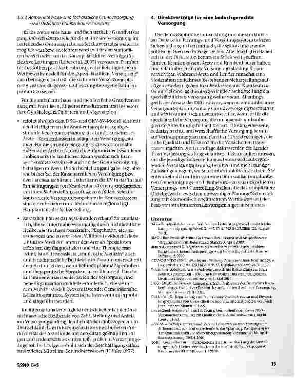 Vorschauseite 6: Sicherstellungsfrage neu gestellt - Chancen für Direktverträge in der GKV?