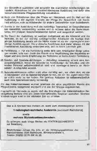 Vorschauseite 3: Reform der Gesetzgebung für das Krankenpflegeund Hebammenwesen - ein dringendes Anliegen in den meisten europäischen Ländern