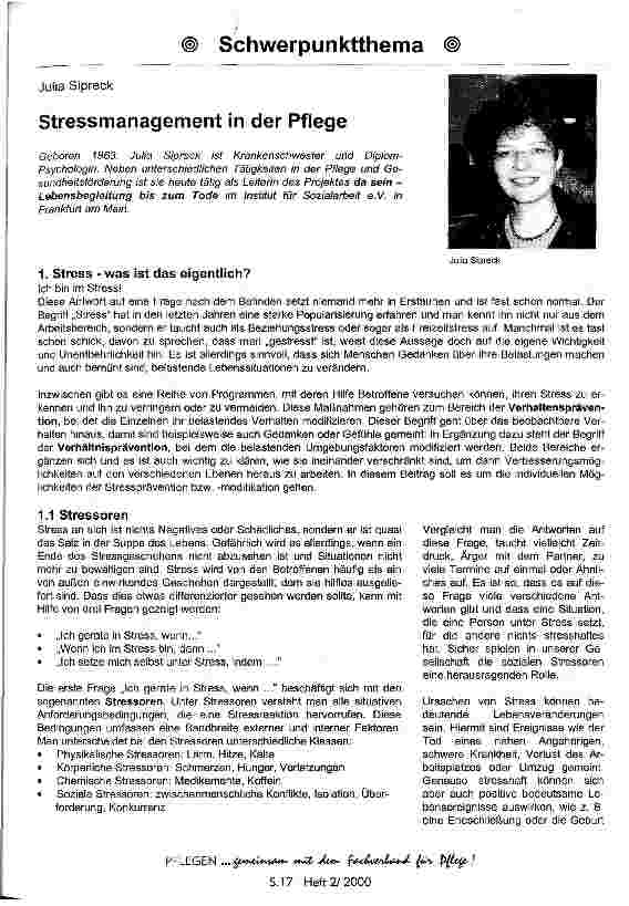Vorschauseite 1: Stressmanagement in der Pflege
