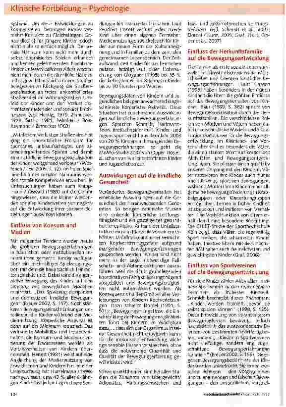 Vorschauseite 3: Bedeutung von Bewegung für die kindliche Entwicklung