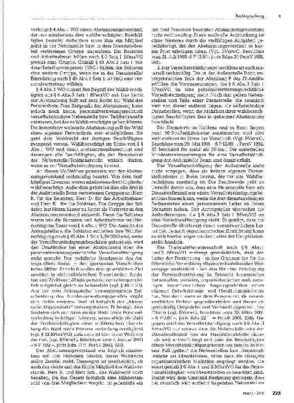 Vorschauseite 3: Kein Leiter einer weitentfernten, verselbstständigten Dienststelle erforderlich