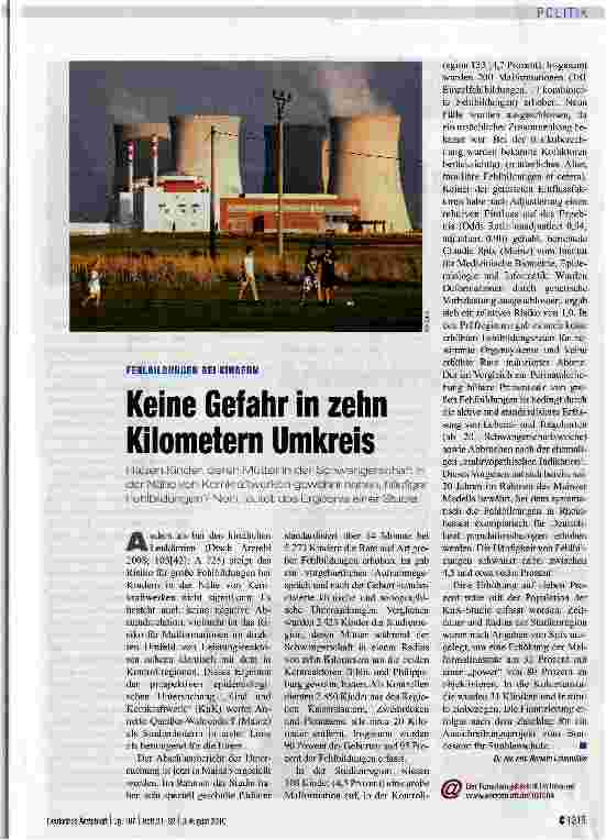 Vorschauseite 1: Keine Gefahr in zehn Kilometern Umkreis