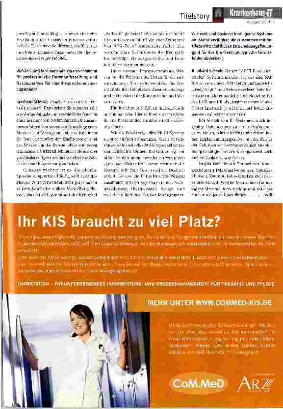 Vorschauseite 2: Business Intelligente im Krankenhaus