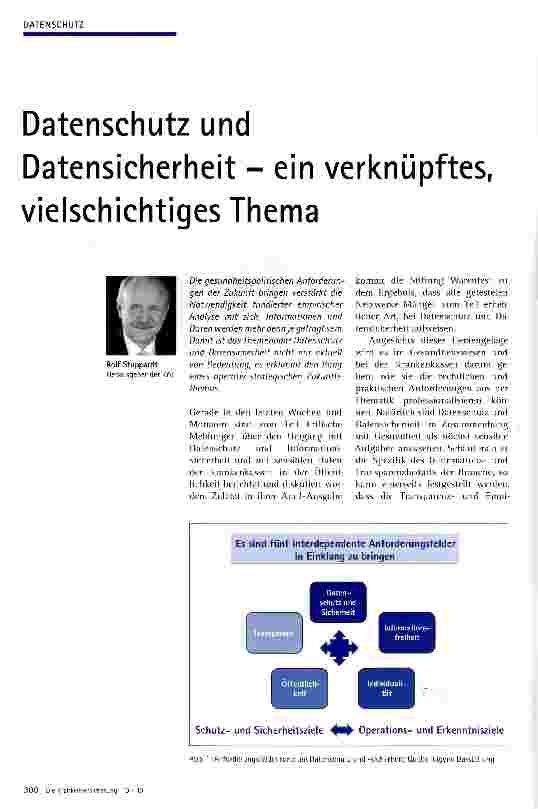 Vorschauseite 1: Datenschutz und Datensicherheit - ein verknüpftes, vielschichtiges Thema