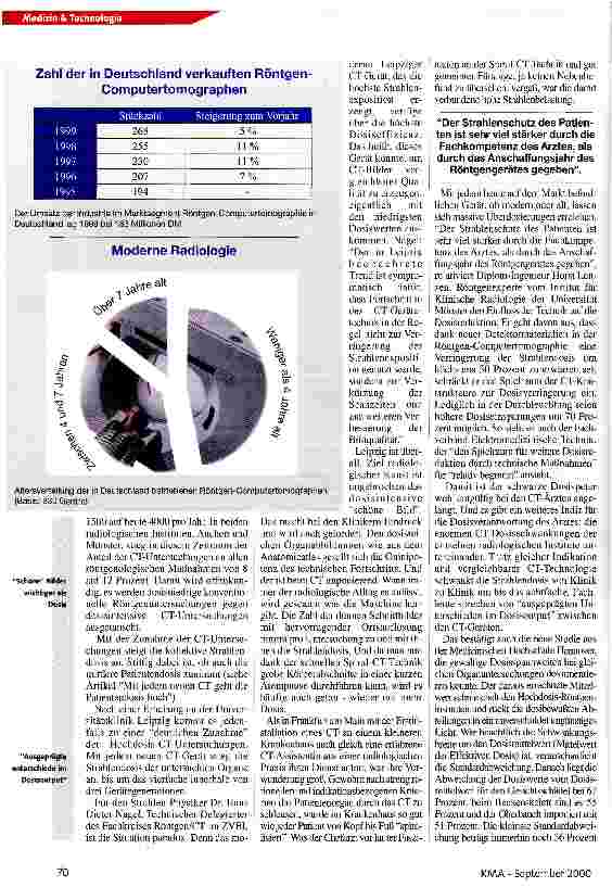 Vorschauseite 3: Da tun sich Abgründe auf Der Bundesumweltminister will Zunahme der medizinischen Strahlenexposition eindämmen