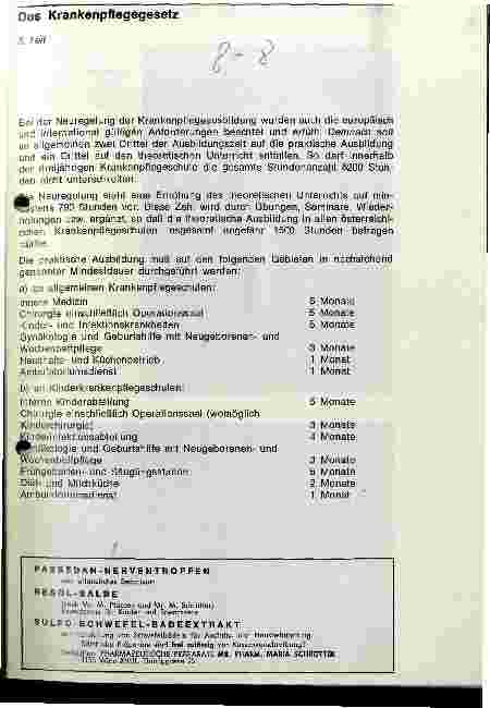 Vorschauseite 1: Das Krankenpflegegesetz 5. Teil