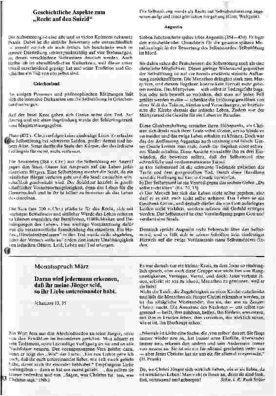 Vorschauseite 4: Darf ein Christ sich selbst töten?
