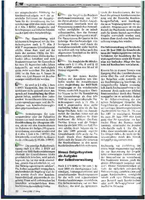 Vorschauseite 3: Verpflichtendes Qualitätsmanagement, integrierte Versorgung und DRG-orientierte Vergütung Das zustimmungsfreie GKV-Gesundheitsreformgesetz 2000