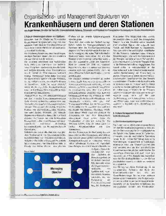 Vorschauseite 1: Organisationsund Management Strukturen vonKrankenhäusern und deren Stationen