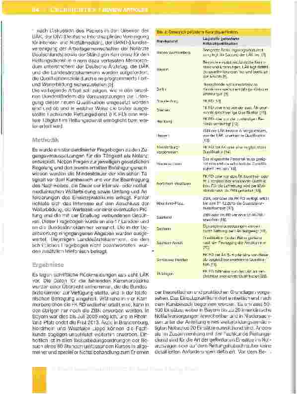 Vorschauseite 3: Einführung der Zusatzbezeichnung Notfallmedizin