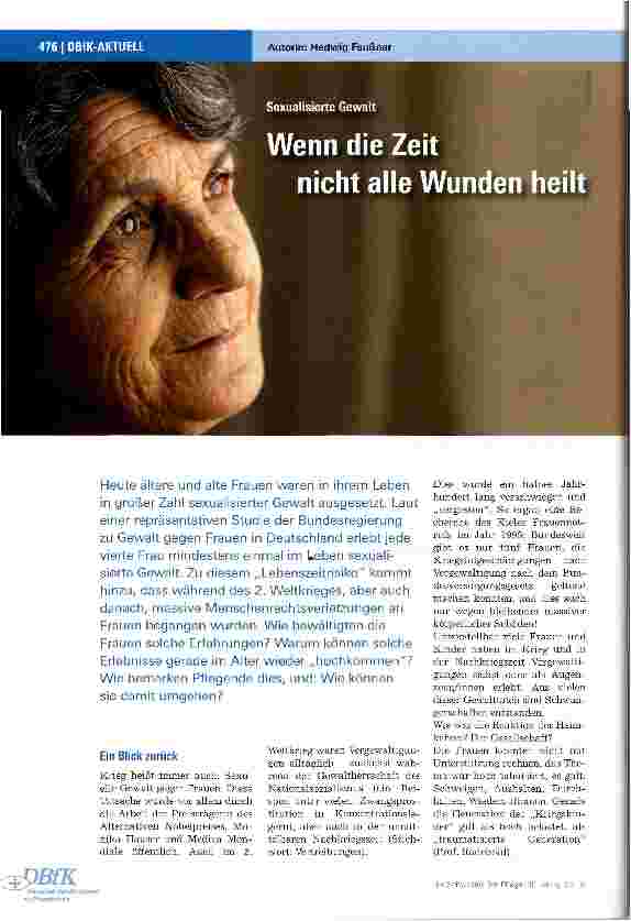 Vorschauseite 1: Wenn die Zeit nicht alle Wunden heilt
