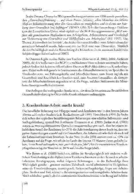 Vorschauseite 2: Betriebliche Gesundheitsförderung in Österreichs Krankenhäusern