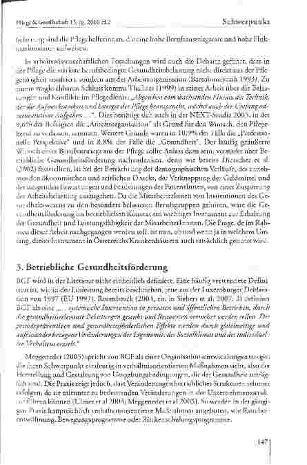 Vorschauseite 3: Betriebliche Gesundheitsförderung in Österreichs Krankenhäusern